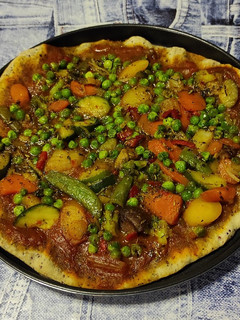 Una foto de Vegan pizza intense flavor
