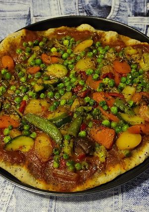 Una foto de Vegan pizza intense flavor