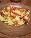 Arroz al curry con hongos exquisto