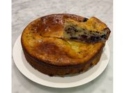 Una foto di torta ai mirtilli
