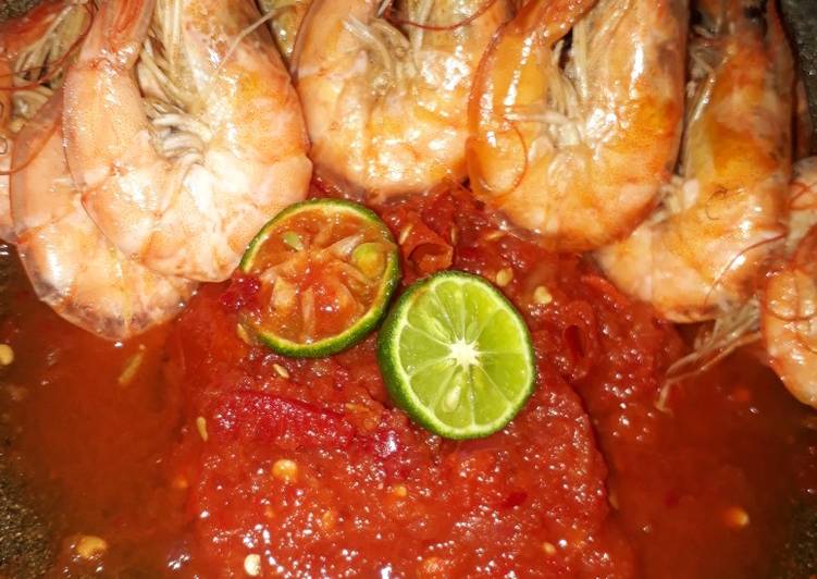 Resep Udang goreng sambel mentah, Enak