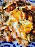 Huevos con acelgas y dukkah
