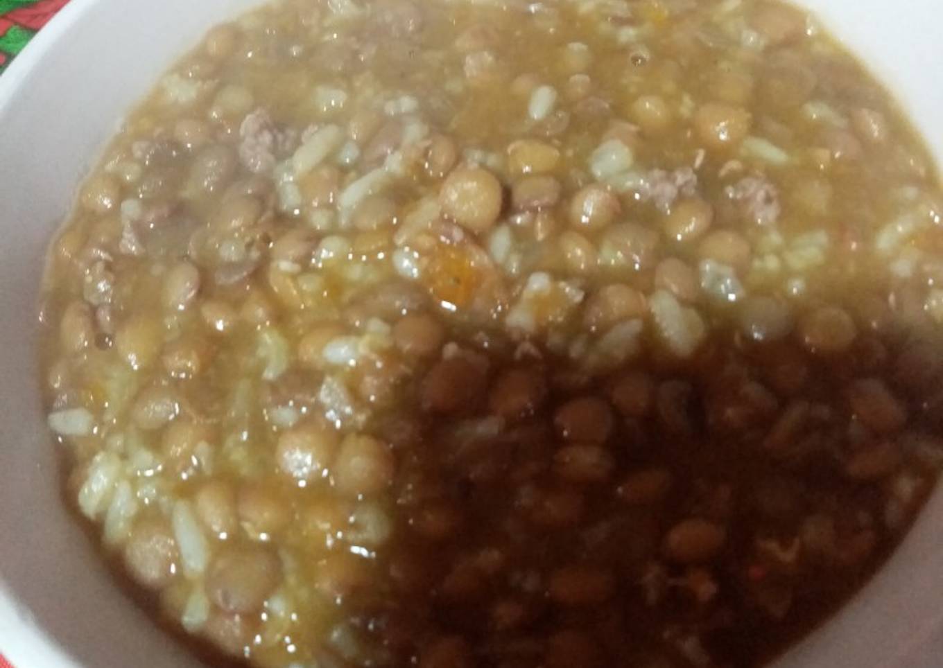 Lentejas con zapallo ñami ñami para un día frío nada más rico
