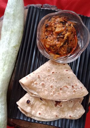 A picture of Snake gourd seeds sabzi.