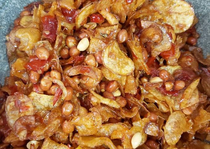 Resep Kering Kentang Kacang Teri Oleh Linx Cookpad