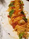 Shrimp Fra Diavolo over Linguine