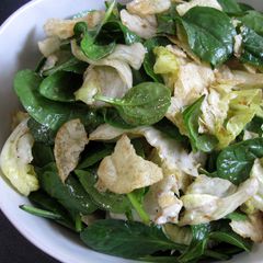 A picture of Spinach, Lettuce & Potato Chips Salad.