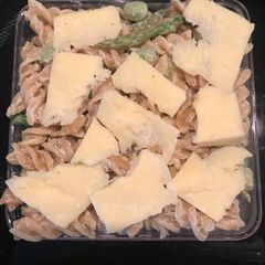 A picture of Spring vegetable creamy dill pasta.
