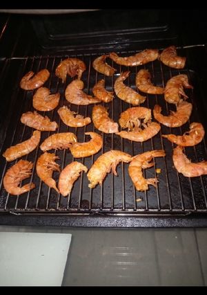 Una foto de Langostinos con salsa gochujang (Picante)