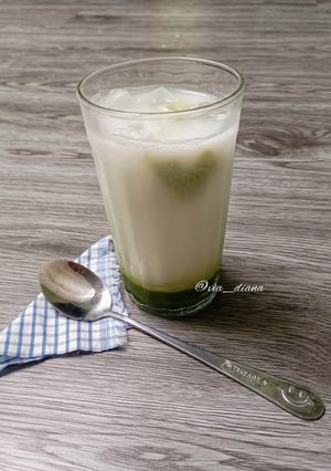 Foto resep Matcha Jelly with Coconut Milk Ice