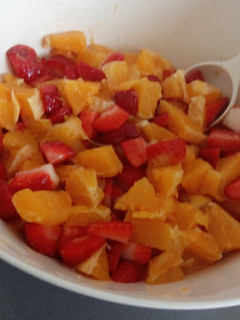 Una foto de Fresas anaranjadas