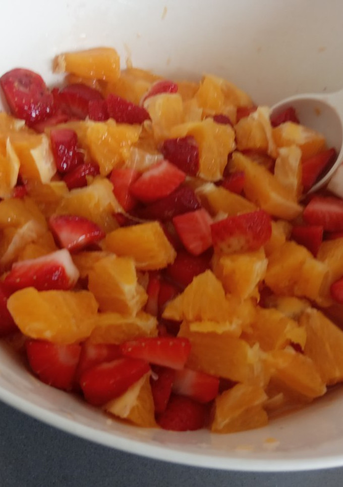Una foto de Fresas anaranjadas