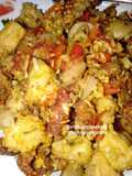 Tahu, bakso, kulit ayam cabai garam