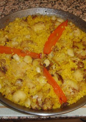 Foto principal de Paella de coliflor y bacalao