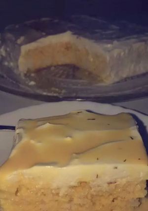صورة لوصفة كيكة الزعفران 💛🧁