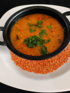 A picture of Masoor dal tadka.