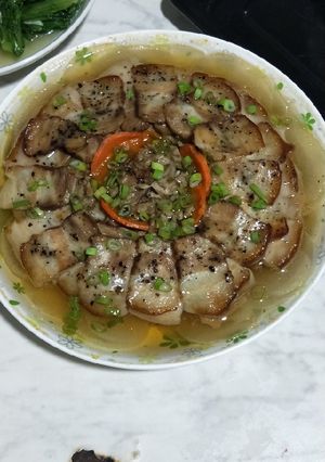 雙彩頭繪豬肉 的食譜成品照片