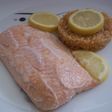 Salmón asado al limón y arroz blanco