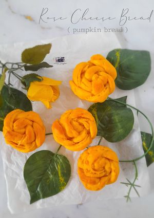 Foto resep Rose Cheese Bread (pumpkin bread)