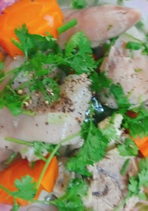 Hình của món Dụm heo hầm.