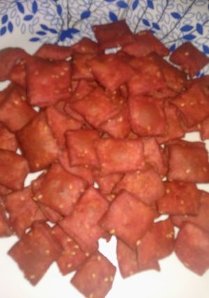 A picture of Tomato cheese square.