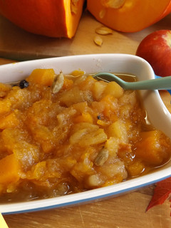 Una foto de Compota de manzanas y calabaza exquisita y sana