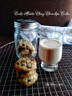 Foto resep Cookie monster chewy chocochips cookies