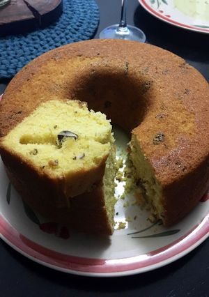 Una foto de Torta de mandarina y nueces (vegano)