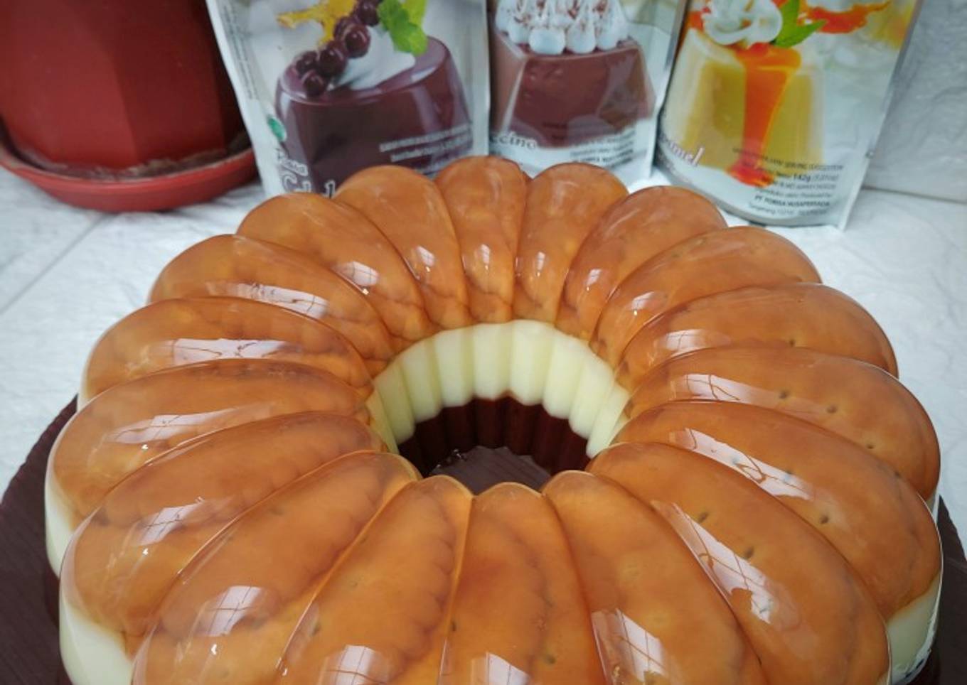 Pudding Marie Lapis ala Nutrijell