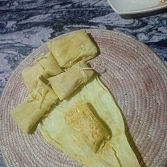 Humitas (steamed fresh corn cakes) A picture of Humitas (steamed fresh corn cakes).