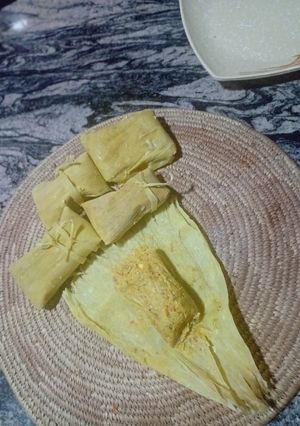 A picture of Humitas (steamed fresh corn cakes).