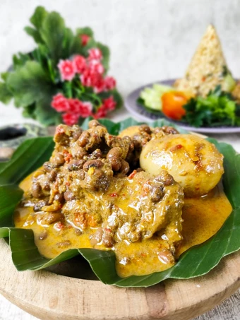 Cara Gampang Membikin Resep Rendang daging sapi &amp; kacang tolo (421) yang Lezat Sekali Anti Ribet, Uenak Banget
