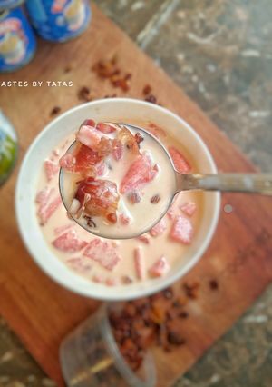 A picture of Creamy Water Melon Salad.