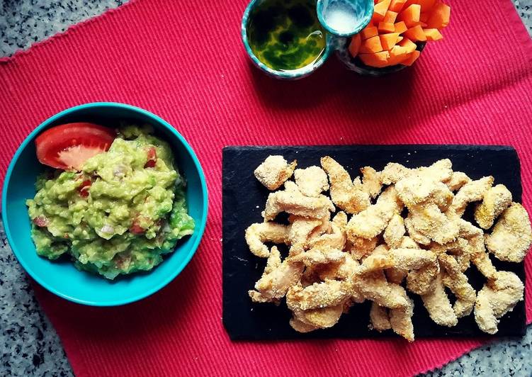 Nuggets di pollo con guacamole