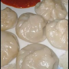 A picture of Steamed Momos.