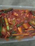 Kimchi kubis, bawang, timun