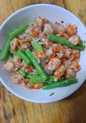 Hình của món Đậu đũa xào tôm.
