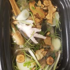 A picture of Thai chicken broth.