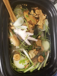 A picture of Thai chicken broth.