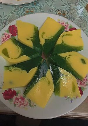 Hình của món Thạch ngô lá dứa.