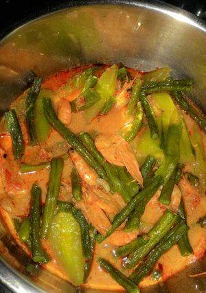 Foto resep Gulai mentimun+kacang panjang