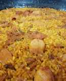 Arroz con calamar y fusión de caldos