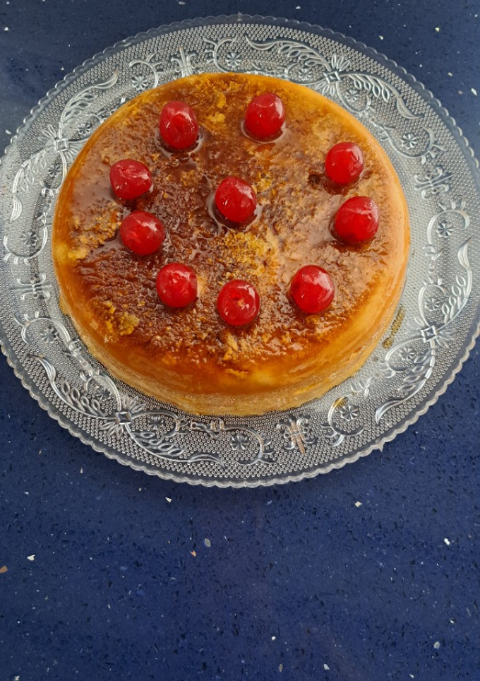 Una foto de Flan de magdalenas