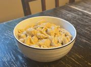 A picture of shells and cheese