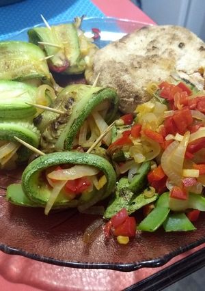 Una foto de Rollos de Zucchini