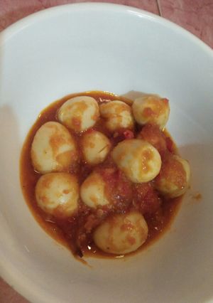 Foto resep Telur puyuh pedas