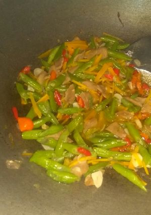Foto resep Oseng simple buncis, wortel, bakso
