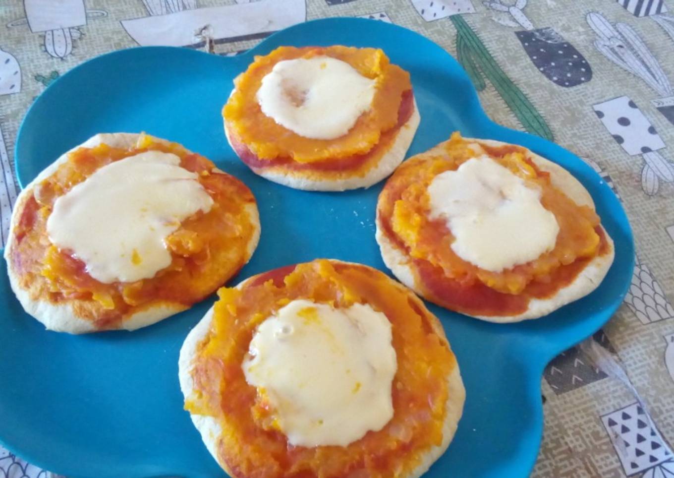 Pizzetas con calabaza