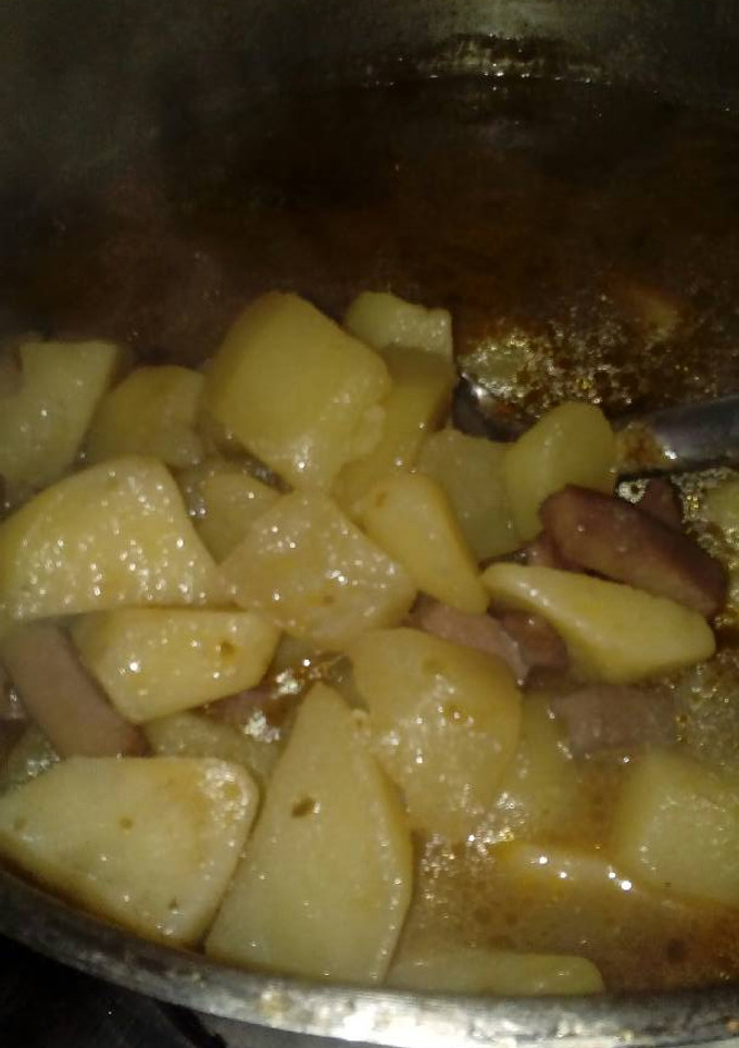 Una foto de Papas con chocos