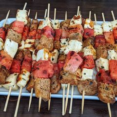 Halloumi and Watermelon skewers A picture of Halloumi and Watermelon skewers.